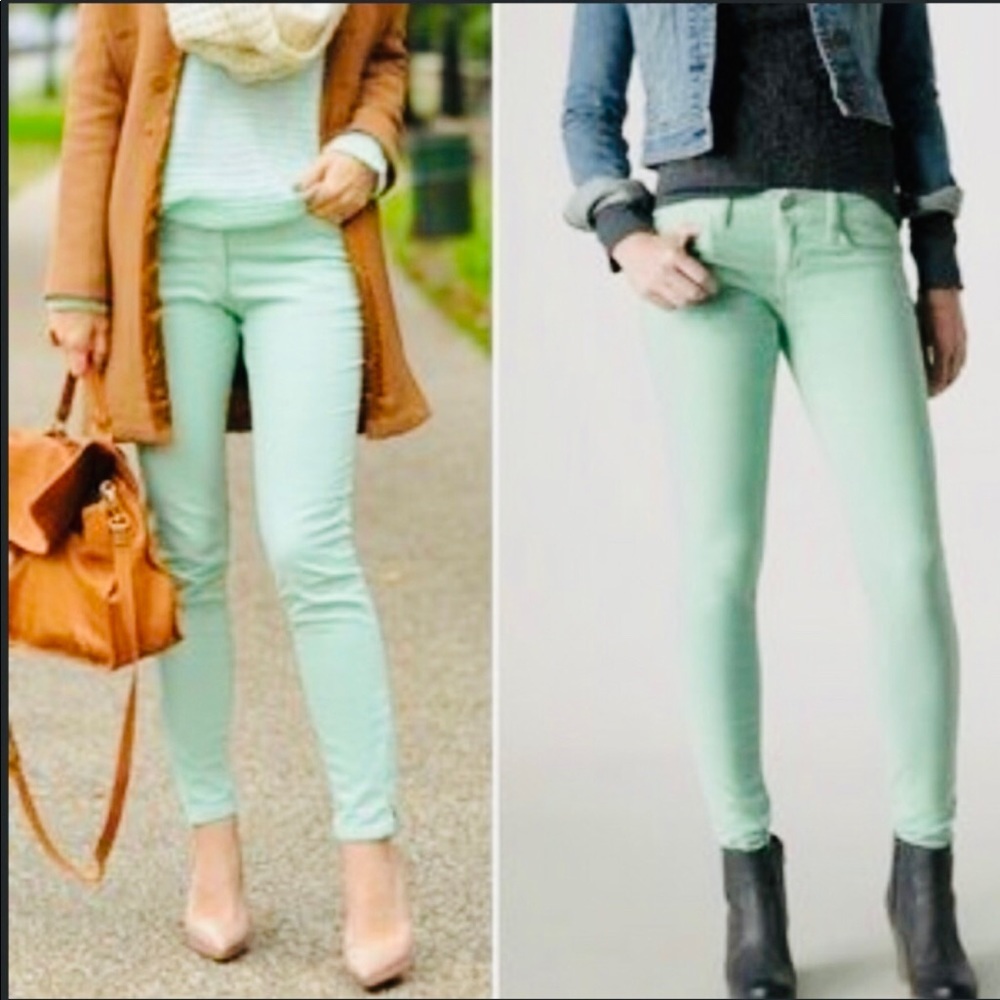 J Crew Corduroy Jeans in Seafoam